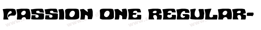 Passion One Regular字体转换